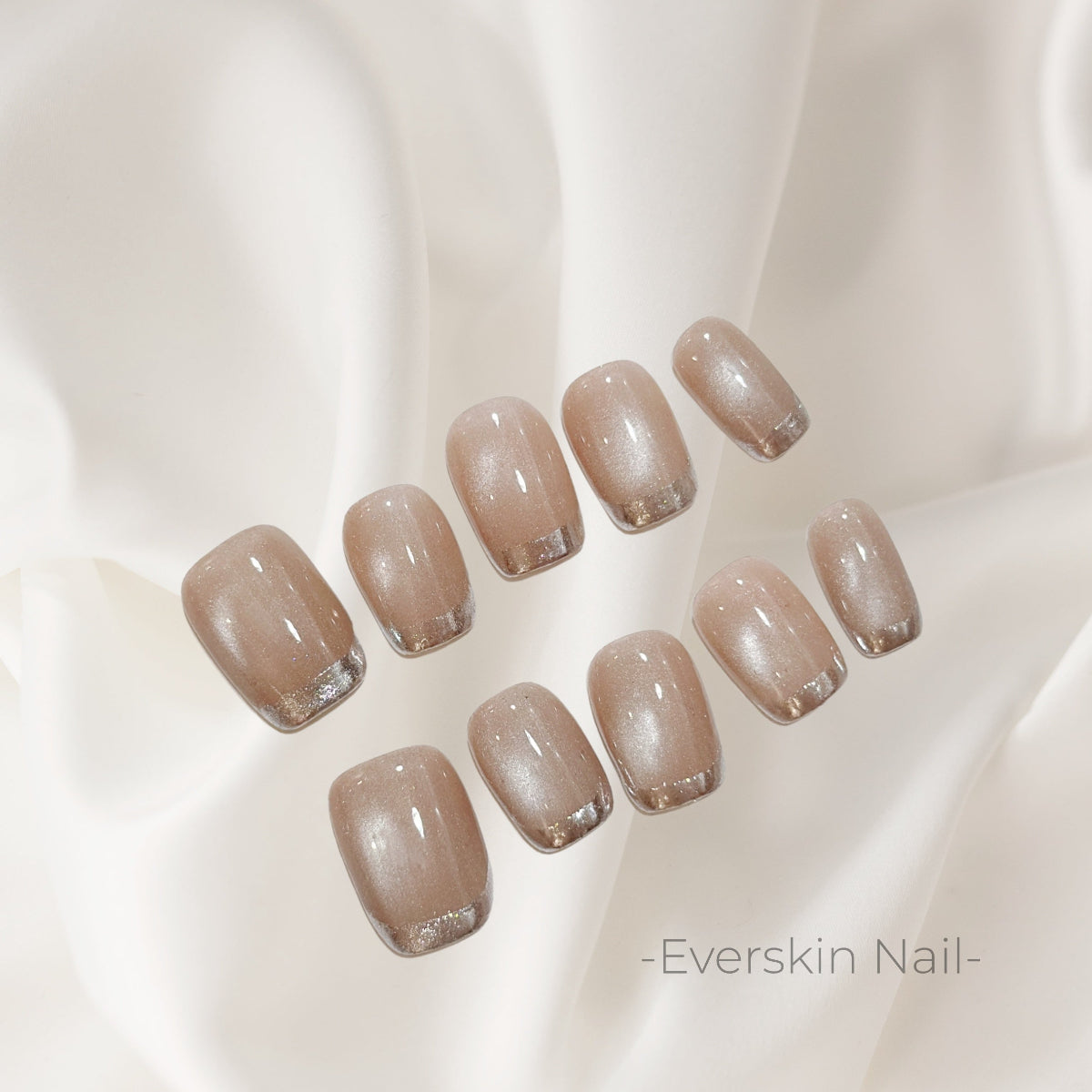 -【法式貓眼-銀色/粉色】-ESA013