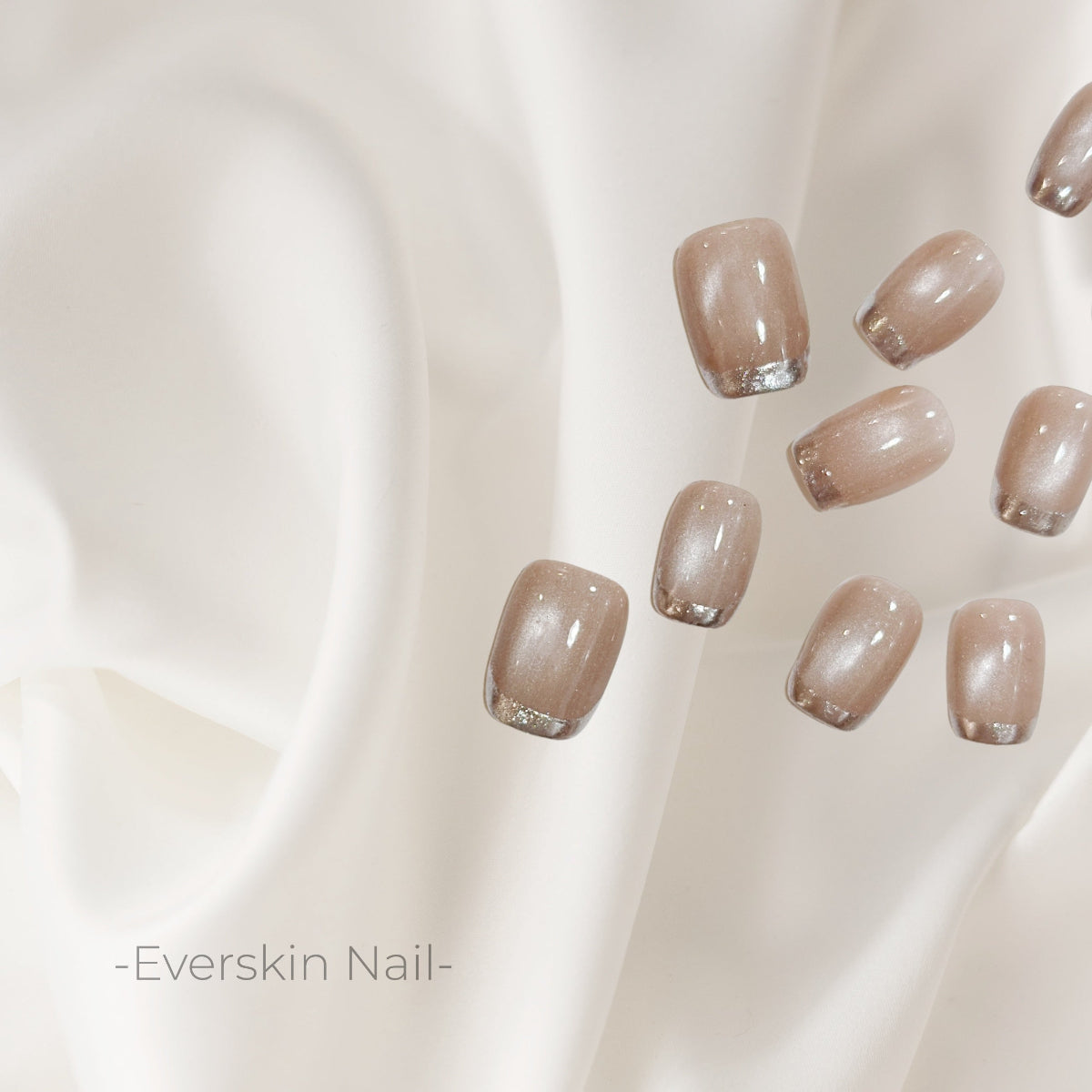 -【法式貓眼-銀色/粉色】-ESA013