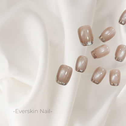 -【法式貓眼-銀色/粉色】-ESA013